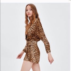 Zara animal print romper